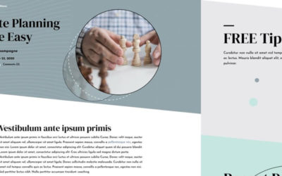 Free Divi Blog Post Template for the Estate Planning Layout Pack