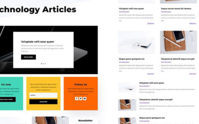Free Divi Category Template for Electronics Store Layout Pack