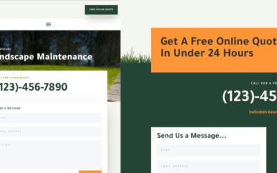 Free Divi Header & Footer Templates for the Landscape Maintenance Layout Pack
