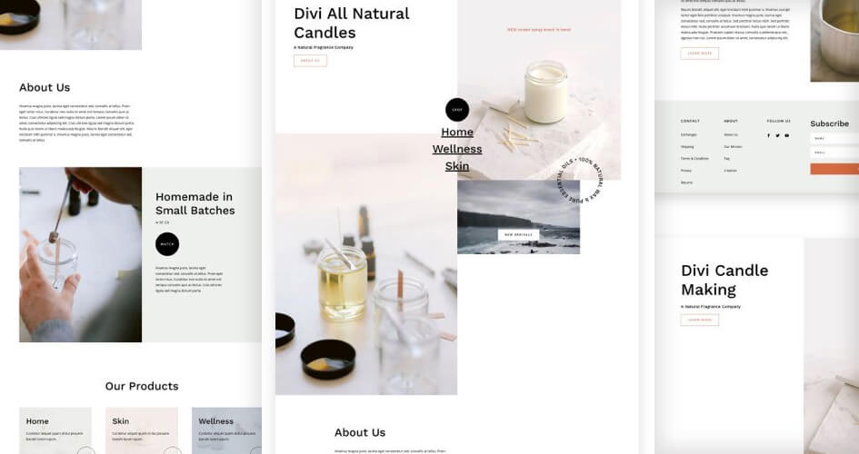 Candle Making Free Divi Layout Pack