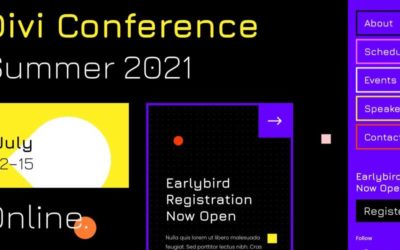 Free Divi Header & Footer Templates for Virtual Conference Layout Pack