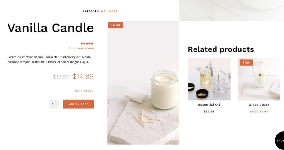 Free Divi Product Template for the Candle Making Layout Pack