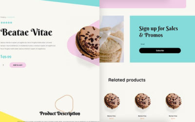 Free Divi Product Template for the Homemade Cookies Layout Pack