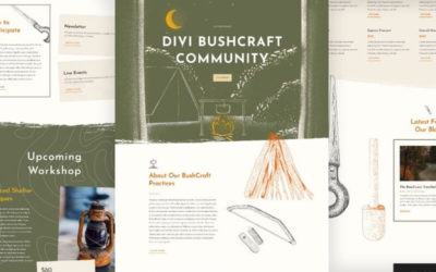 Bushcraft Free Divi Layout Pack