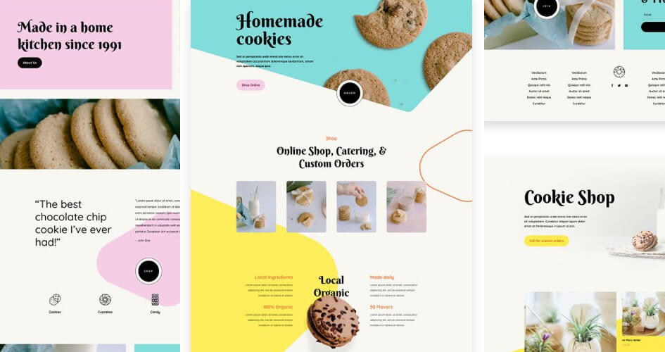 Homemade Cookies Free Divi Layout Pack
