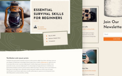 Free Divi Blog Post Template for the Bushcraft Layout Pack