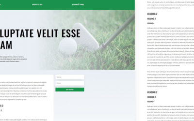 Free Divi Blog Post Template for the Golf Lessons Layout Pack
