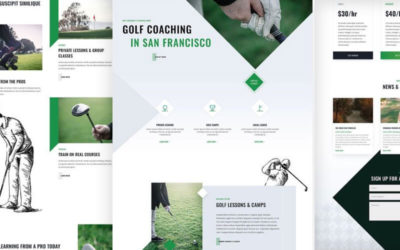 Golf Lessons Free Divi Layout Pack