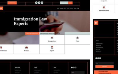 Free Divi Header & Footer Templates for the Immigration Lawyer Layout Pack