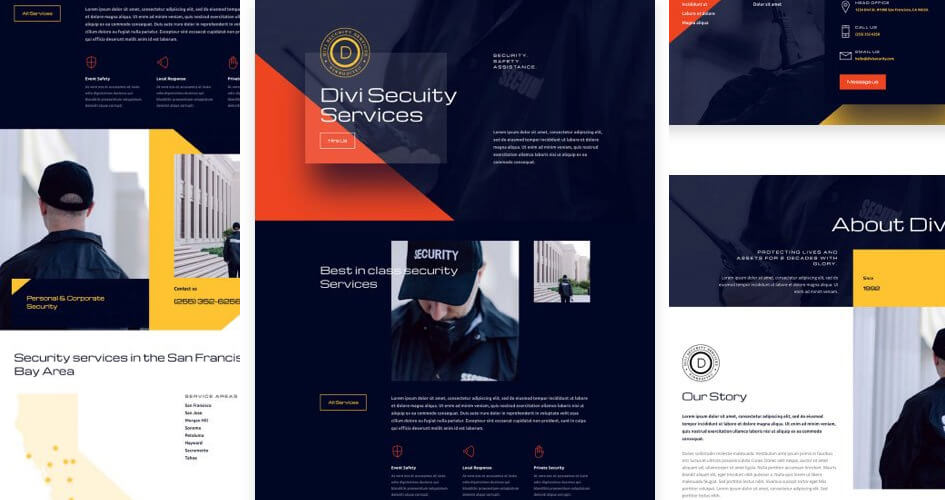 Security Services Free Divi Layout Pack