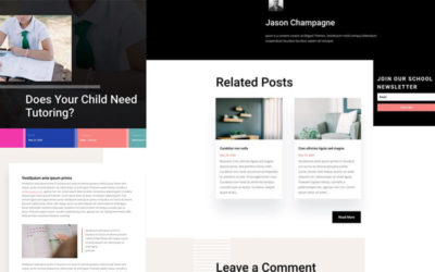 Free Divi Blog Post Template for the High School Layout Pack