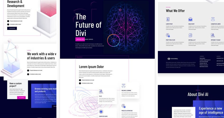 Artificial Intelligence Free Divi Layout Pack