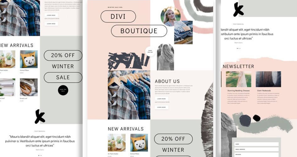 Clothing Store Free Divi Layout Pack