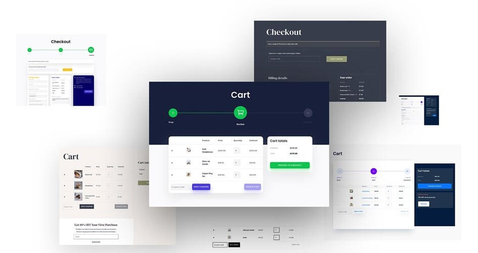Download the first FREE Cart & Checkout Page Template Sets for Divi