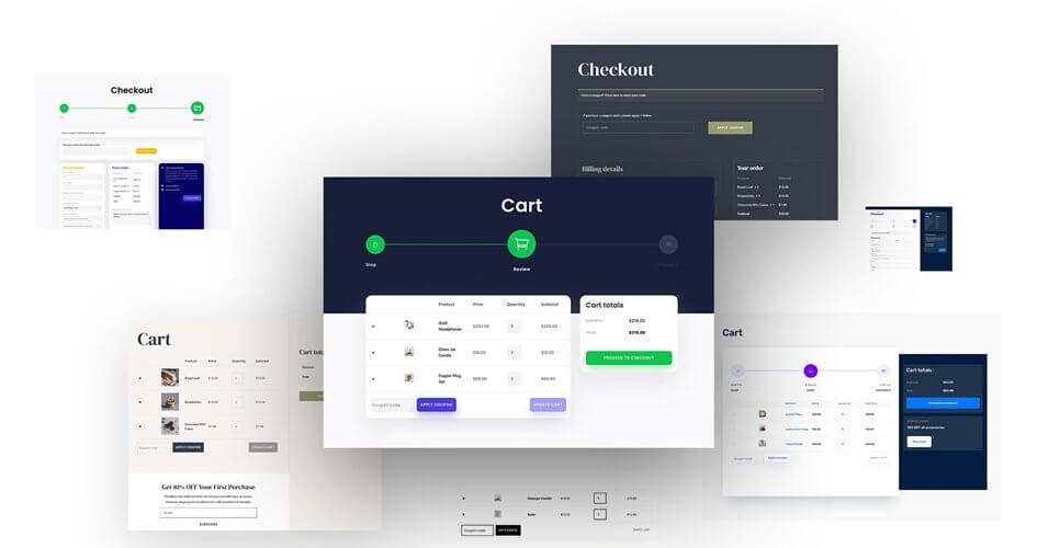 Free Divi Cart and Checkout Page Template Sets