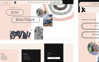 Free Divi Header & Footer Templates for the Clothing Store Layout Pack