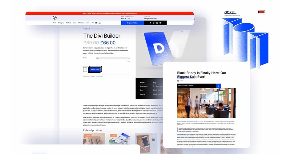 Cyber Monday Free Divi Layout pack #1