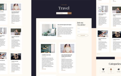 Free Divi Category Template for the Fashion Designer Layout Pack
