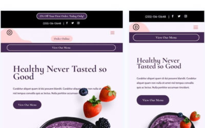 Free Divi Header & Footer Templates for the Acai Bowl Layout Pack