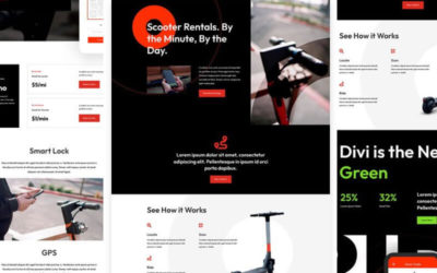 Scooter Rental Free Divi Layout Pack