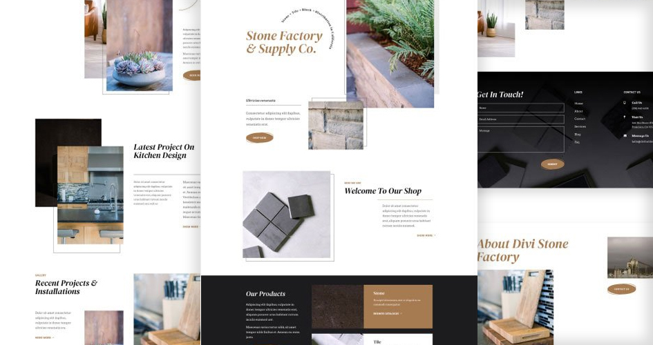 Stone Factory Free Divi Layout Pack