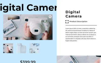 Free Divi Product Template for the Camera Layout Pack