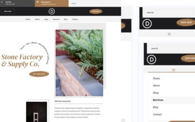 Free Divi Header & Footer Templates for the Stone Factory Layout Pack