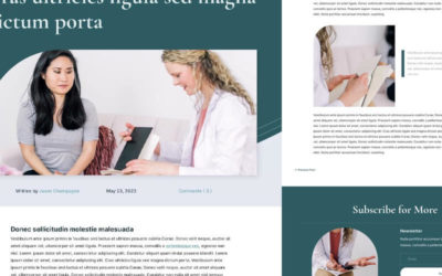 Free Divi Blog Post Template for the Therapy Layout Pack