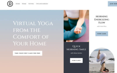 Free Divi Header & Footer Templates for the Online Yoga Layout Pack
