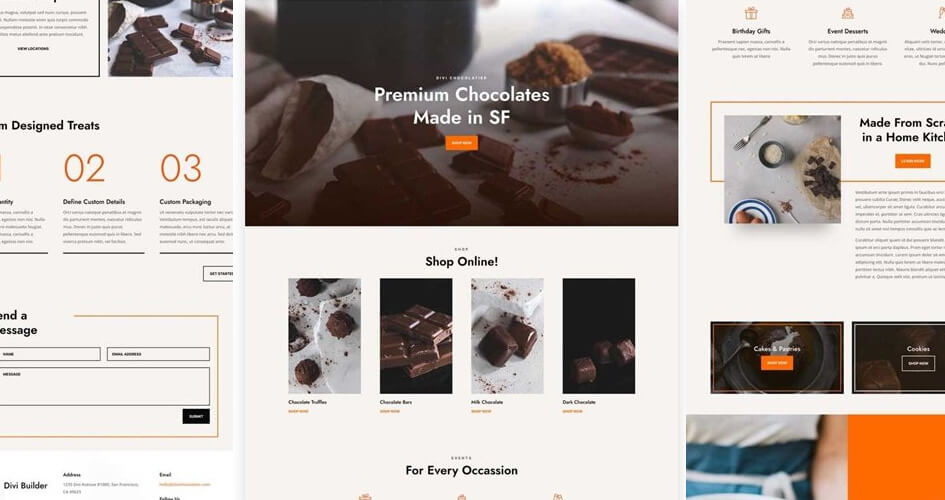 Chocolatier Free Divi Layout Pack