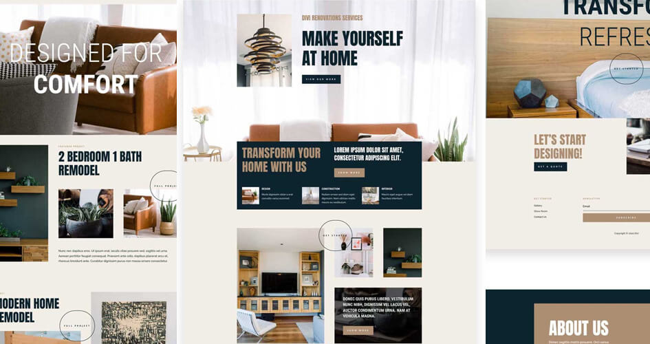Home Remodeling Free Divi Layout Pack