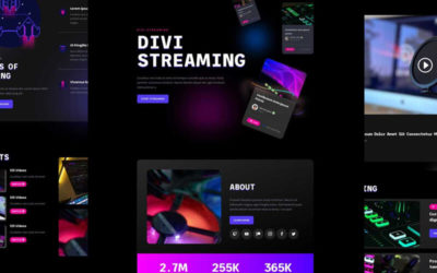 Streamer Free Divi Layout Pack