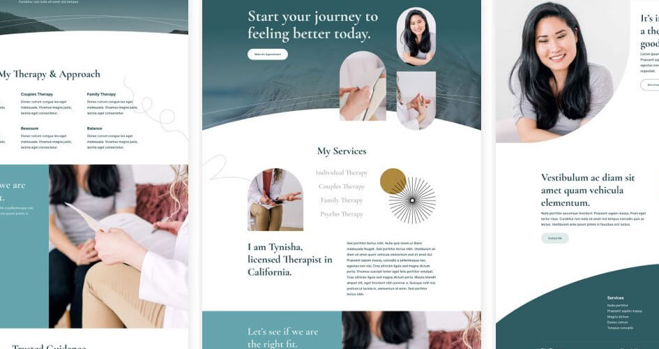 Therapy Free Divi Layout Pack