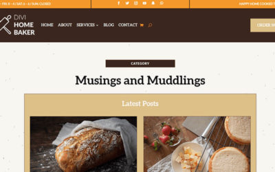 Free Divi Category Template for the Home Baker Layout Pack