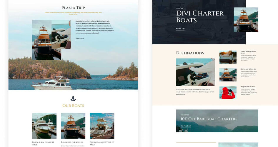 Charter Boat free Divi Layout Pack