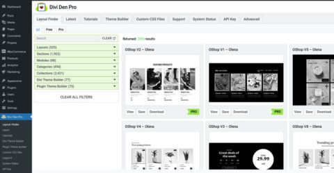 #1 Divi Layout Library made by Divi Den Pro