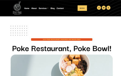 Free Divi Blog Post Template for the Poke Restaurant Layout Pack