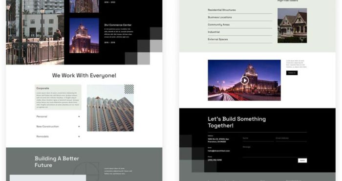 Architect free Divi Layout Pack
