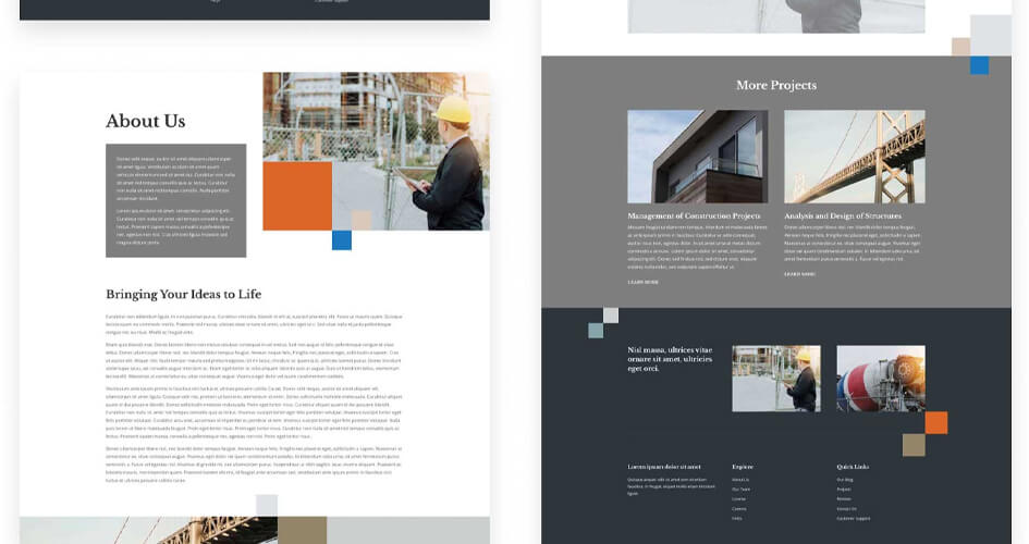 Civil Engineering Firm Free Divi Layout Pack