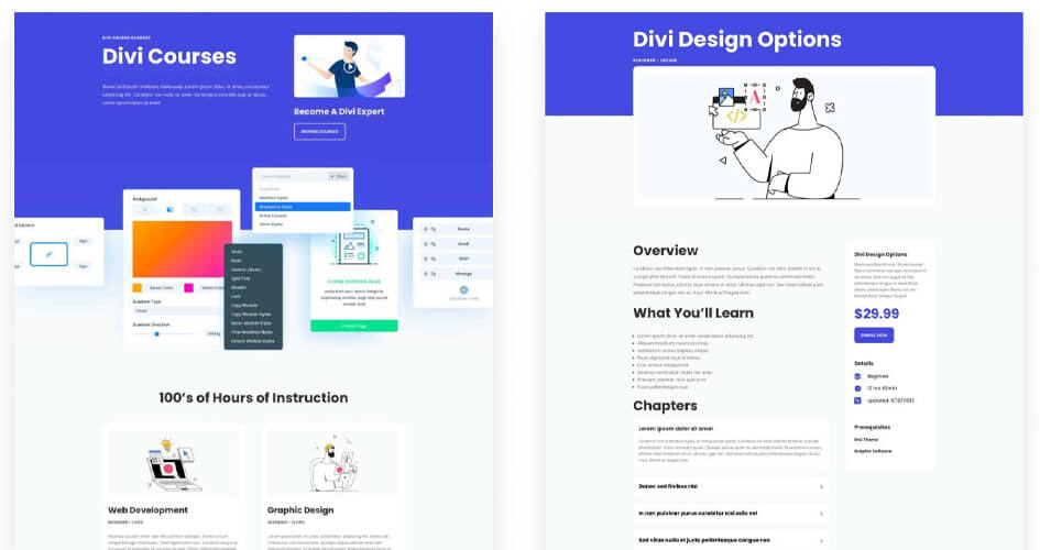 Learning Management System Free Divi Layout Pack