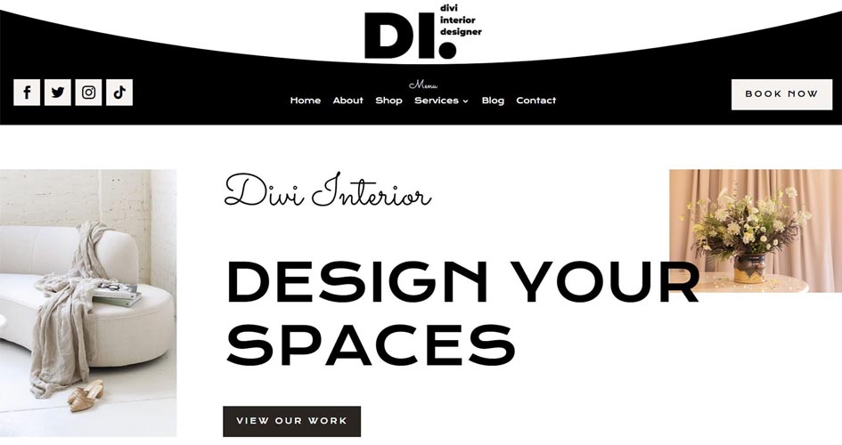 Free Divi Header & Footer Templates for Divi Interior Layout Pack