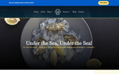 Free Divi Blog Post Template for Seafood Restaurant Layout Pack