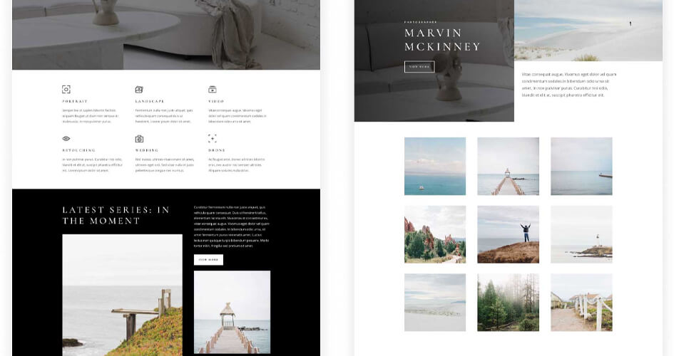 Photographer Free Divi Layout Pack