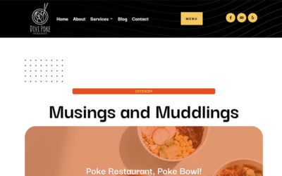Free Divi Category Template for the Poke Restaurant Layout Pack