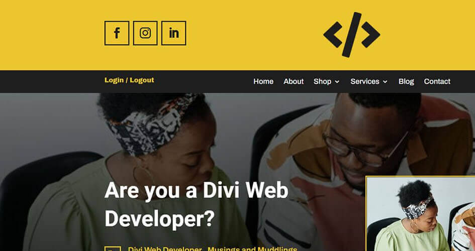 Free Divi Blog Post Template for Web Developer Layout Pack