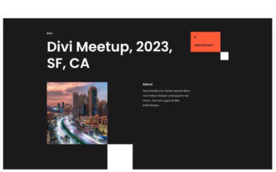 Meetup Event Free Divi Layout Pack