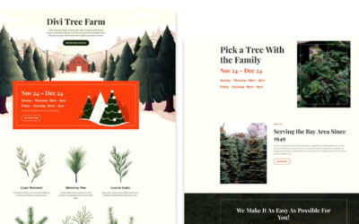 Christmas Tree Farm Free Divi Layout Pack