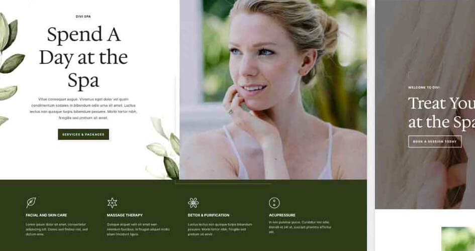 Spa Free Divi Layout Pack