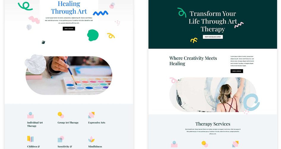 Art Therapist Free Divi Layout Pack
