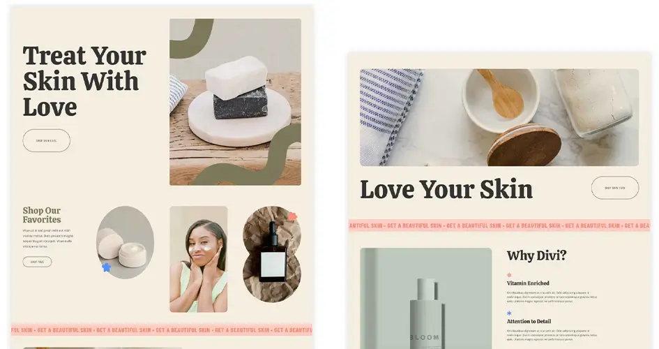 Skin Care Free Divi Layout Pack